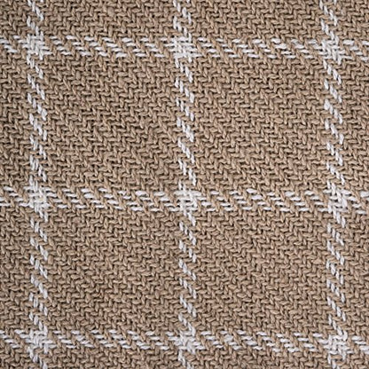 DII Transitional Checked Plaid Woven Throw, 50x60, Stone - color: Stone, size: 50x60"