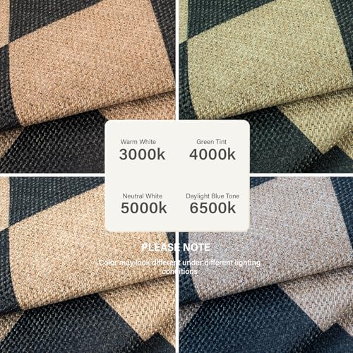 Lahome Checkered Easy Jute Round Rug 3ft, Outdoor Entryway Rug Washable - color: Black/Checkerboard -2, size: 3' Round
