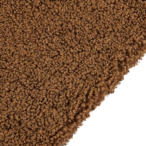 HiEnd Accents Teddy Umber 50x60 inch Boucle Throw Blanket - color: Umber, size: 50" x 60"