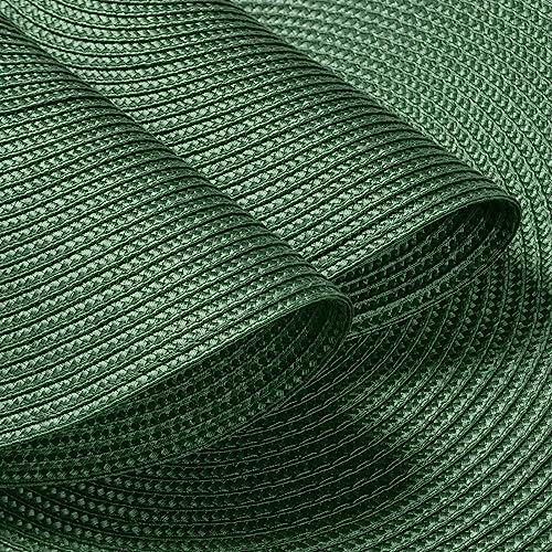 FunWheat Round Braided Placemats Set of 6 Table Mats for Dining Tables Woven Washable Non-Slip Place mats 15 inch (Olive, 6pcs) - color: Olive, size: Set of 6
