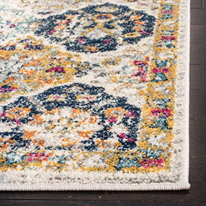 SAFAVIEH Madison Runner Rug 2'3"x10', Transitional Cream & Multi MAD611B