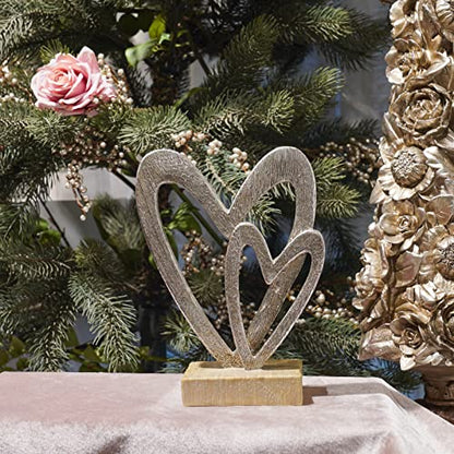 Guichifun Heart Decor Modern Farmhouse Sculpture - color: Silver
