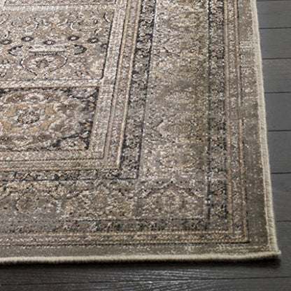 SAFAVIEH Vintage Collection Runner Rug - 2'2" x 8', Mouse, Oriental Distressed Viscose Design, Ideal for High Traffic Areas in Living Room, Bedroom (VTG127-3110)