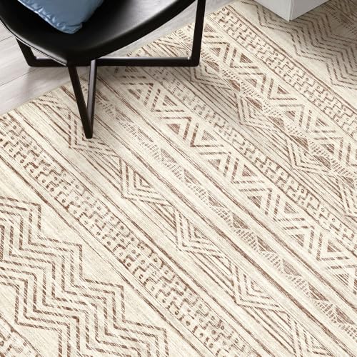 Ksrau 3x3 Square Area Rug Washable: Non Slip Living Room Floor Mat Beige - color: Beige, size: 3' x 3'(square)