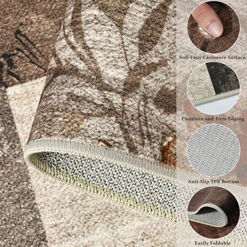 6'x9' Brown Patchwork Geometric Area Rug - color: Brown, size: 6' x 9' (Rectangular)