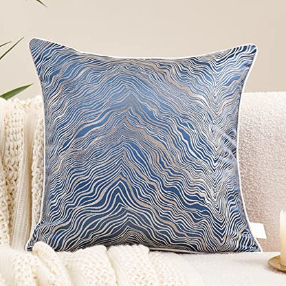 Avigers Throw Pillow Cover 20 x 20 Inch, Blue, Rayon Blend, Hidden Zipper - color: Blue, size: 20" x 20" (Pack of 1)