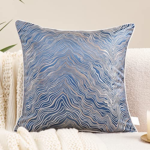 Avigers Throw Pillow Cover 20 x 20 Inch, Blue, Rayon Blend, Hidden Zipper - color: Blue, size: 20" x 20" (Pack of 1)