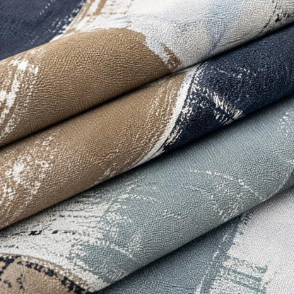 Brown Grey Abstract Throw Pillow Covers 16x16 Set of 4 - color: Earth Tone Brown and Blue Grey, size: 16" x 16" (Pack of 4)