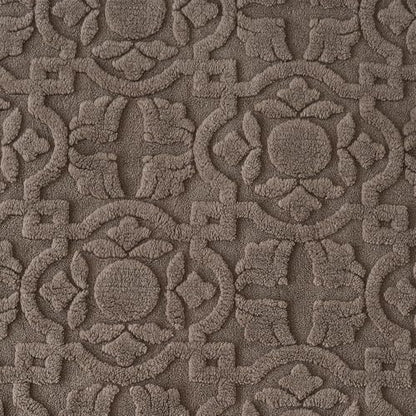 3D Jacquard Throw Blanket, Soft Fuzzy Flannel Throws for Couch Bed - color: Light Taupe Jacquard, size: 50" x 70"