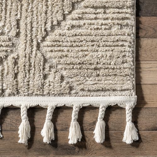 nuLOOM Kerry Beige Geometric Power Loomed Area Rug, 6' Round - color: Kerry Beige, size: 6' (Round)