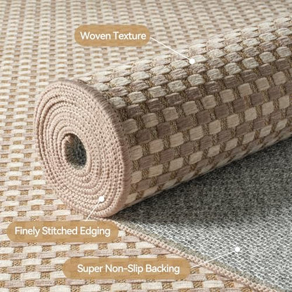 YDKGL Hallway Runner Rug Woven Washable Long Kitchen Runner Brown 2x5 ft - color: A- Brown, size: 2' x 5'