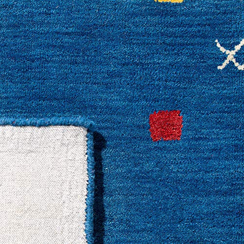 SAFAVIEH Himalaya Collection Runner Rug - 2'3" x 10', Blue, Handmade Boho Tribal Wool, Ideal for High Traffic Areas in Living Room, Bedroom (HIM563M) - color: Blue, size: 2'3" x 10' (Runner)