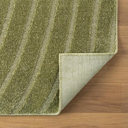 LUXE WEAVERS Modern Geometric Wave Area Rug Green 2x3 - color: Green, size: 2' x 3' (Rectangular)