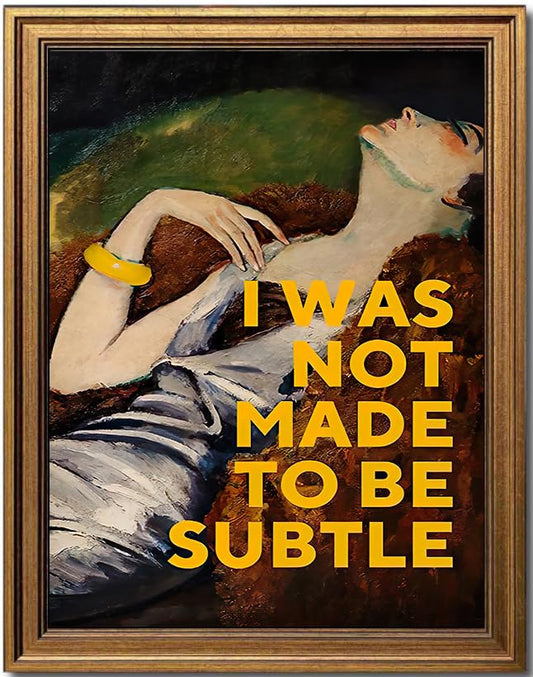 KBKBART Gold Framed Vintage Wall Art Classical Feminist Poster 8x10inch - color: Classical Feminist, size: 10"L x 8"W
