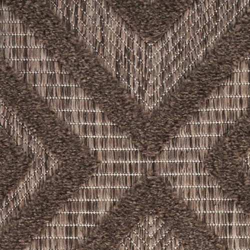 Nourison Home Versatile Brown 6' x 9' Area Rug - Easy Clean, Non Shedding, Bed Room, Living Room, Dining Room, Kitchen (6' x 9') - color: Brown, size: 6' x 9' (Rectangular)
