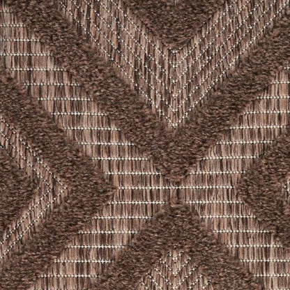 Nourison Home Versatile Brown 6' x 9' Area Rug - Easy Clean, Non Shedding, Bed Room, Living Room, Dining Room, Kitchen (6' x 9') - color: Brown, size: 6' x 9' (Rectangular)