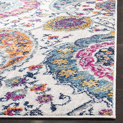 SAFAVIEH Madison Collection Runner Rug - 2'3" x 10', Cream & Multi, Boho Chic Glam Paisley Design, Non-Shedding & Easy Care, Ideal for High Traffic Areas in Living Room, Bedroom (MAD600B) - color: Cream/Multi, size: 2'3" x 10' (Runner)