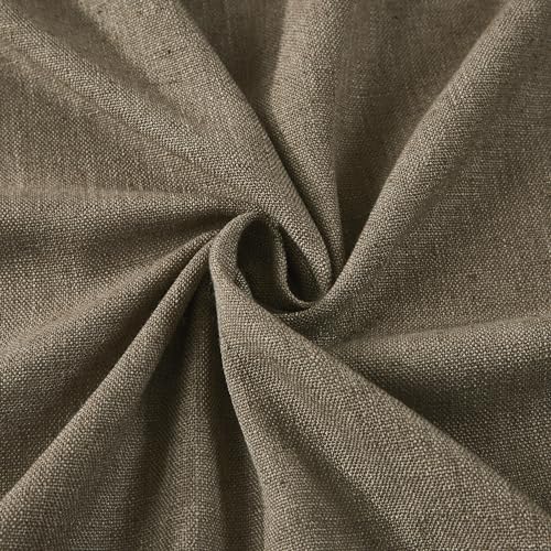 Vision Home Brown Linen Pinch Pleated Semi Sheer Curtains 40Wx63Lx2 - color: Café Brown/Pinch, size: 40"W x 63"L (Pack of 2)