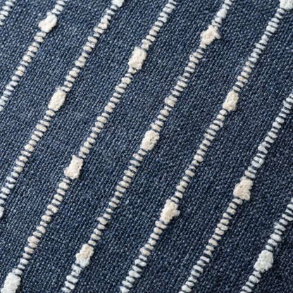 Foindtower Boho Striped Boucle Lumbar Throw Pillow Covers 12x20 Dark Blue - color: Blue Ashes, size: 20" x 12" (Pack of 2)