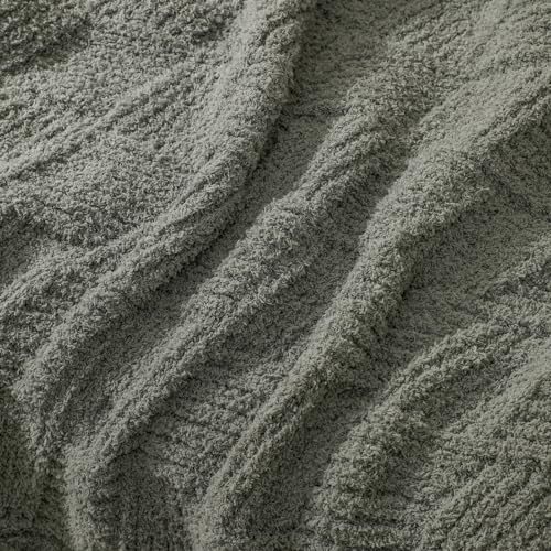 Premium Minky Throw Blanket, Soft Plush Lightweight Cozy Touch - color: Argyle Knit Grey, size: Kids(40″x50″)