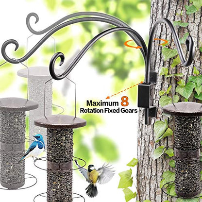 AJART Bird Feeder Hanger Outdoor: 16" Swivel Heavy Duty Wall Mount Bracket - color: A-1PCS, size: 16 Inch