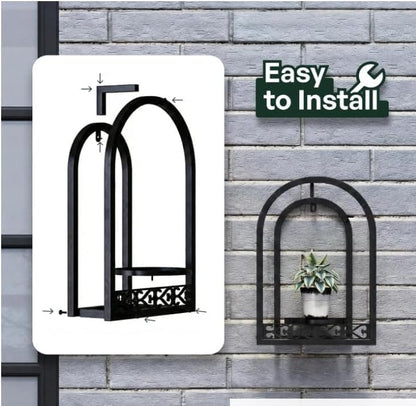 3 Pack Wall Plant Stands Indoor, wall Mounted Plant Holders, Black - color: 3 Pack Black