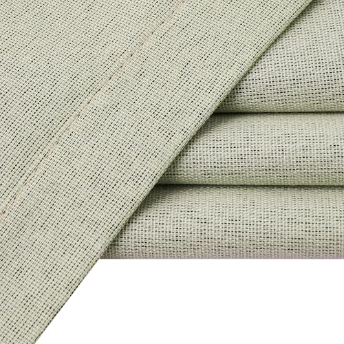 Beige 100% Blackout Linen Textured Curtains 84 Inch Length 2 Panels Set for Living room, Bedroom, Light Weight Curtains with Grommets Top, Blackout Curtains Privacy Protection, beige, 37" W x 84" L - color: Beige, size: 37"W x 84"L (Pack of 2)