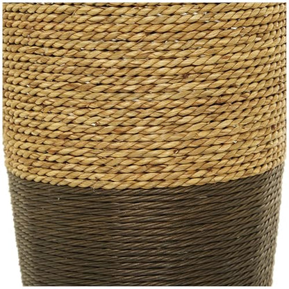 Deco 79 Seagrass Handmade Decorative Vase Tall Woven Floor Centerpiece Vase, Vase for Home Decoration 11" x 11" x 33", Brown - size: 11" x 11" x 33"