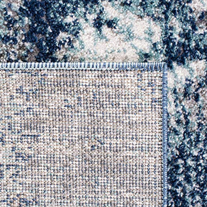 SAFAVIEH Aston Collection Runner Rug - 2' x 9', Navy & Grey, Modern Abstract Design, Non-Shedding & Easy Care, Ideal for High Traffic Areas in Living Room, Bedroom (ASN710N) - color: Navy/Grey, size: 2' x 9' (Runner)