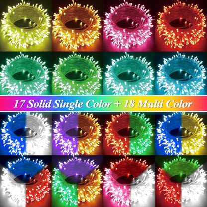 LitHome Color Changing Christmas String Lights with Remote, 99Ft 300 LED - color: Clear Wire, size: 300LED / 99FT
