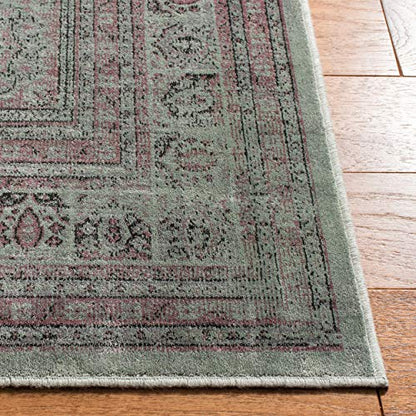 SAFAVIEH Vintage Collection Runner Rug - 2'2" x 6', Mouse, Oriental Distressed Viscose Design, Ideal for High Traffic Areas in Living Room, Bedroom (VTG127-3110)