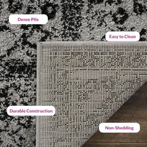 SAFAVIEH Adirondack Accent Rug 2x3, Distressed Grey & Black ADR109B - color: Grey/Black, size: 2' x 3' (Rectangular)