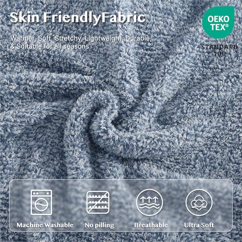 WRENSONGE Soft Throw Blanket for Couch-Cozy Reversible Knitted Blankets - color: Aesthetic Blue, size: Throw-XL(50"x 70")