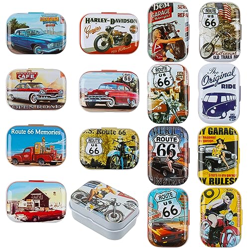 Framendino, 5 Pack Mini Trinket Coin Box Small Car Series Containers with Lid for Jewelry Storage Case (Random Color) - color: Car Pattern
