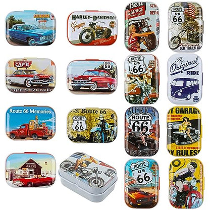 Framendino, 5 Pack Mini Trinket Coin Box Small Car Series Containers with Lid for Jewelry Storage Case (Random Color) - color: Car Pattern