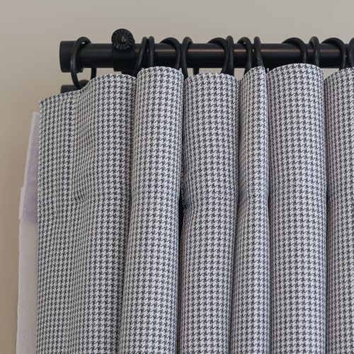 LEIFIDE 4 Pack Curtain Rod Finials Curtain Rod End Cap Finials for Curtains Rods of 7/8 and 1 Inch Diameter (Black) - color: Black