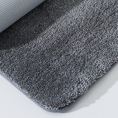 COSYHOMEER Extra Thick Bath Rug for Bathroom NonSlip BathMat 24x36Dark Grey - color: Dark Grey, size: 2' X 3' (Rectangular)