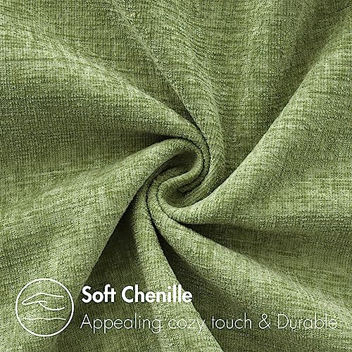 MIULEE Soft Chenille Throw Pillow Covers Sage Green 16x16 Inch Pack of 2 - color: Sage Green, size: 16" x 16" (Pack of 2)