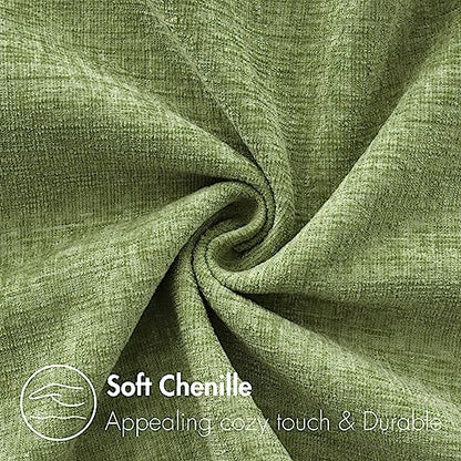 MIULEE Soft Chenille Throw Pillow Covers Sage Green 16x16 Inch Pack of 2 - color: Sage Green, size: 16" x 16" (Pack of 2)