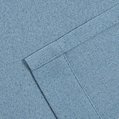 KEQIAOSUOCAI Air Blue 100% Blackout Linen Curtains 100 Inches Long 2 Panels for Bedroom,Modern Farmhouse Full Black Out Room Darkening Thermal Insulated Window Curtain Panels W50 x L100 Inch Length - color: Air Blue, size: 50"W x 100"L (Pack of 2)