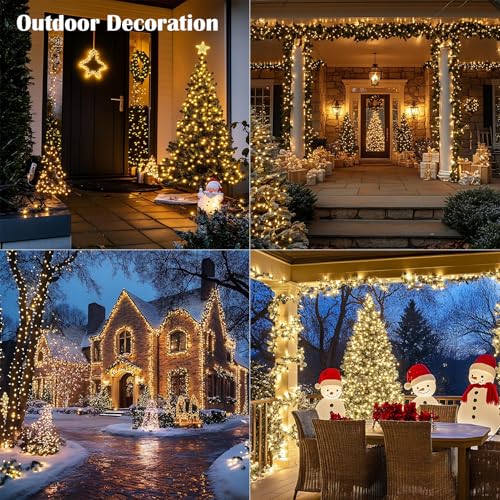 200FT 600LEDs Fairy Lights Plug in,Silver Wire,Warm White - color: Warm White, size: 200FT 600Leds