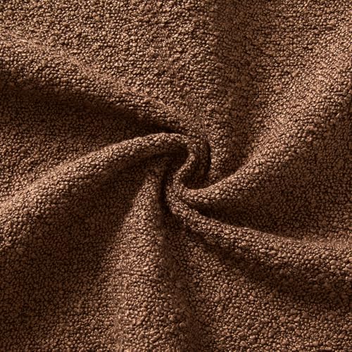 MIULEE Textured Boucle Lumbar Pillow Cover for Bed 12x20 Chestnut Brown - color: Chestnut Brown, size: 20" x 12" (Pack of 1)
