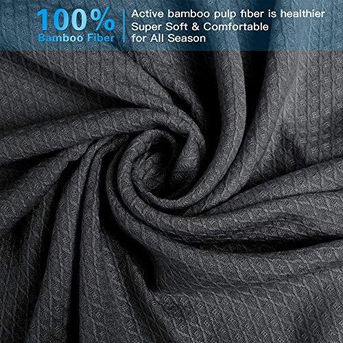 AmyHomie Cooling Blanket King Size 90"x108", 100% Rayon Derived from Bamboo - color: Dark Gray, size: King (108"x90")