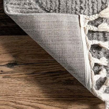 Nuloom Kerry Light Grey, 10' x 14', Geometric, Soft and Cozy, High Traffic, Stain Resistant, Easy Clean, Durable Area Rug for Bedroom, Living Room, Dining Space, Den, Foyer, Entryway - color: Kerry Light Grey, size: 10' x 14' (Rectangular)