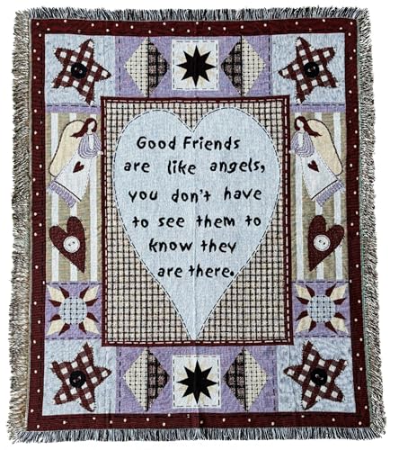 Friends&Family Like Angels Tapestry Throw Blanket 50"x60" - color: Angel