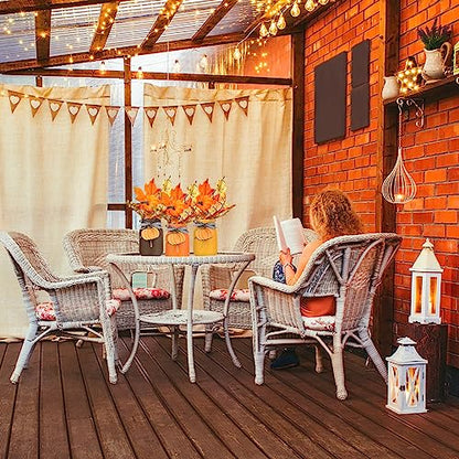 Jexine 18 Pcs Fall Mason Jar Table Decorations with Pumpkin Leaf Wood Sign