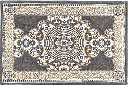 CHICHIC 32 x 48 Inch GrayGreen Low Profile Indoor Door Mat for Home Entrance, Indoor Welcome Mat for House Front Door Mat Inside Outdoor Outside Entryway Rugs Anti-Slip Rubber Back - color: Gray Green, size: 2'8" x 4' (Rectangular)