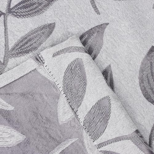 Superior Blackout Curtains, Room Darkening, Bedroom, Drapes, Kitchen, Living Room Window Accents, Sun Blocking, Thermal, 2 Pack, Leaves Blackout Curtains, Set of 2, 70" x 84", Grey - color: Grey, size: 70"W x 84"L (Pack of 2)