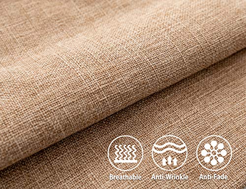 Stellhome Linen Throw Pillow Covers Square Solid Farmhouse Burlap Cushion Covers for Bed Couch Sofa Bench, 18 x 18 inch (45 cm), Natural Linen, Set of 2 - color: Natural Linen, size: 18" x 18" (Pack of 2)