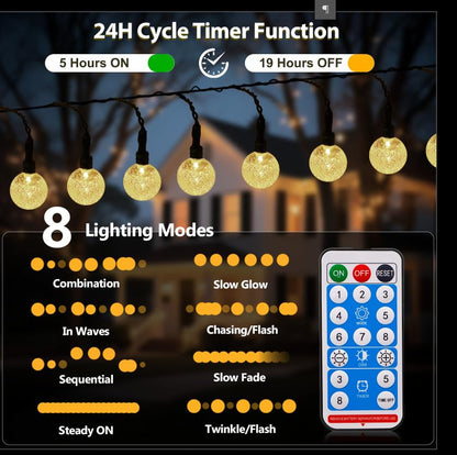 SeaShine Rechargeable String Lights, Battery Operated String Lights 22FT *2 - size: 22 FT *2PACK